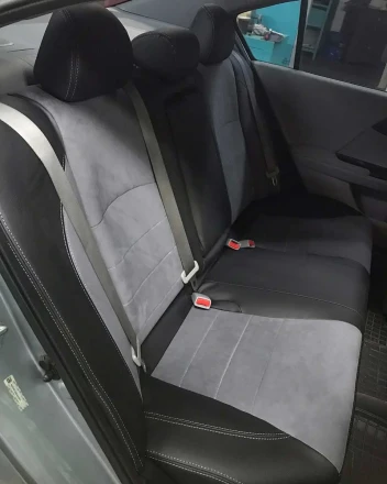 Чехлы на Honda Accord IX (Хонда Аккорд 9) из экокожи и антары Sport 3