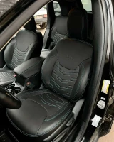 Чехлы на Jeep Cherokee KL (Джип Чероки КЛ) из экокожи с декоративной прострочкой Comfort 3