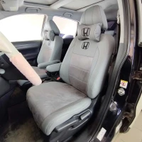 Чехлы на Honda CR-V III из экокожи и польской алькантары VE светло-серые Чехлы на Honda CR-V III из экокожи и польской алькантары VE светло-серые