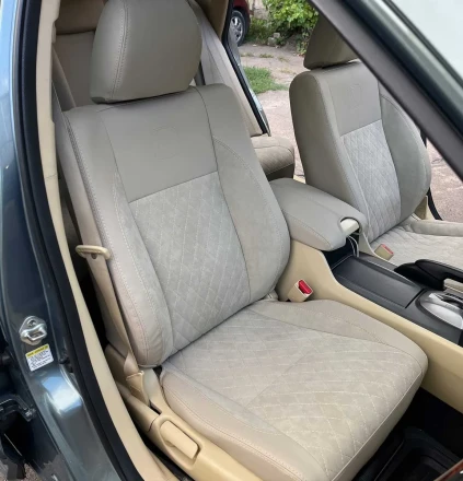 Чехлы на Honda Civic VIII (Хонда Цивик 8) из экокожи и антары Comfort Plus 3 с прострочкой ромб