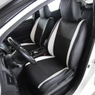 Чехлы на Nissan Leaf II (Ниссан Ліф 2) из экокожи и ткани VE2020