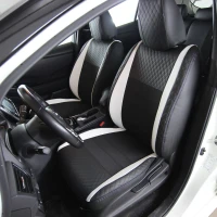 Чехлы на Nissan Leaf II (Ниссан Ліф 2) из экокожи и ткани VE2020 Чехлы на Nissan Leaf II (Ниссан Ліф 2) из экокожи и ткани VE2020