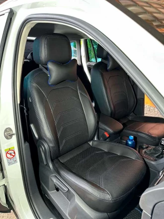 Чехлы на Volkswagen Tiguan II (Вольксваген Тигуан 2) из экокожи Sport 3