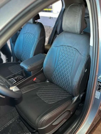 Чехлы на KIA Sportage NQ5 (КИА Спортейдж 5) из экокожи Comfort 3