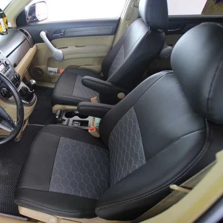 Чехлы на Honda CR-V III (Хонда ЦР-В 3) из экокожи EP