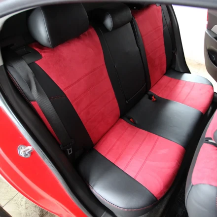 Чехлы на Chevrolet Cruze (Шевроле Круз) из экокожи и антары ELA2020P