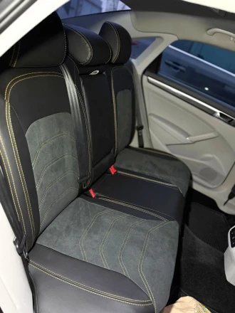 Чехлы на Volkswagen NMS (Фольксваген НМС) из экокожи и алькантары Comfort Plus 3
