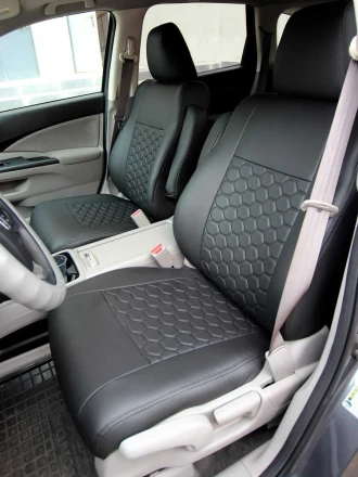 Чехлы на Honda CR-V IV (Хонда ЦР-В 4) из экокожи EP