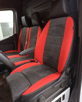 Чехлы на Mercedes Sprinter W907 из экокожи и Алькантары