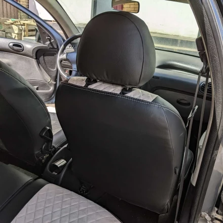 Чехлы на Peugeot 206 седан из экокожи и антары Antara