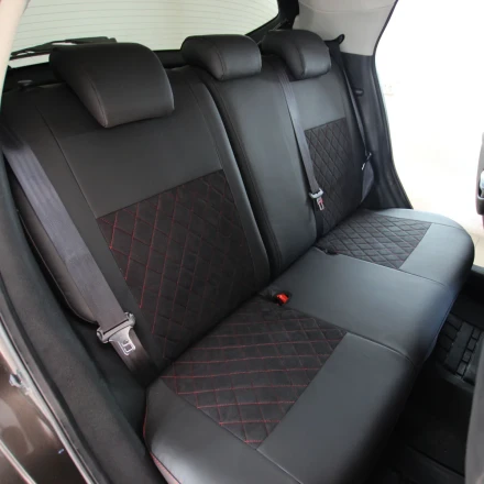 Чехлы на Nissan Juke I (Ниссан Жук 1)  из экокожи и антары EPA