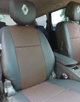 Чехлы на Renault Scenic III (Рено Сценик 3) из экокожи и ткани