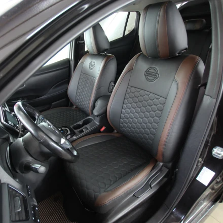 Чехлы на Nissan Leaf II (Ниссан Лиф 2) из экокожи VP