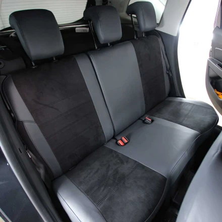Чехлы на Renault Duster II (Рено Дастер 2) из экокожи и антары ELA2020P