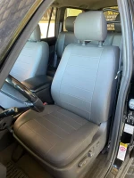 Чехлы на Toyota Prado 120 (Тойота Прадо 120) из экокожи серые AM Titan-L