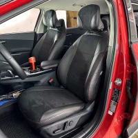 Чехлы на KIA EV6 из экокожи и антары ELA2020P