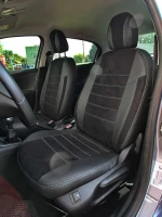 Чехлы на Peugeot 301 из экокожи и антары ELA2020P