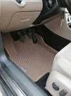 3D EVA коврики на Volkswagen Passat B6 (Фольксваген Пассат Б6) с бортами до 5 см коричневые