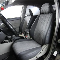 Чехлы на KIA Cerato I (КИА Церато 1) из экокожи и польской алькантары Antara