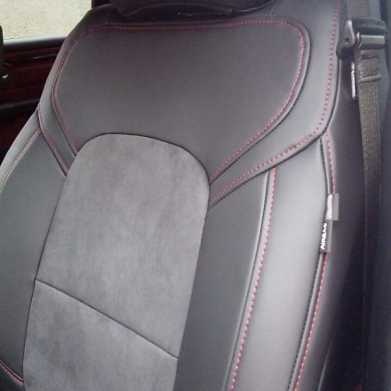 Авточехлы на Dodge RAM из экокожи и алькантары