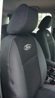 Чехлы на Ford C-Max I (Форд С-Мах 1) из ткани с тиснением черные