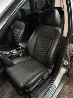 Чехлы на Subaru Outback III (Субару Аутбэк 3) из экокожи с прострочкой соты Comfort 3