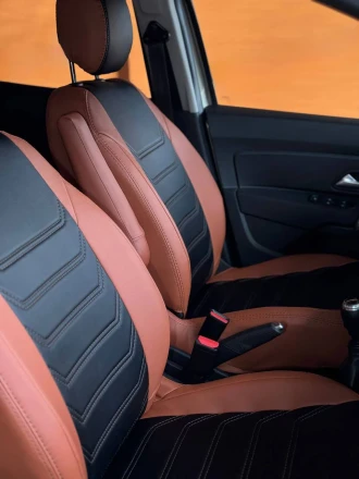 Чехлы на Renault Duster II (Рено Дастер 2) из экокожи AM Titan-NEW