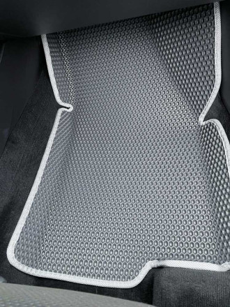 3D EVA коврики на Volkswagen Passat B6 (Фольксваген Пассат Б6) с бортами до 5 см сота серые