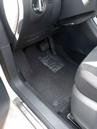 3D EVA коврики на Volkswagen Tiguan I (Вольксваген Тигуан 1) с бортами до 5 см черные