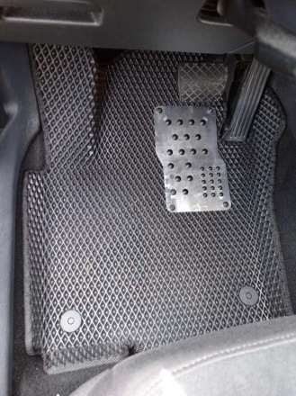 3D EVA коврики на Volkswagen Tiguan I (Вольксваген Тигуан 1) с бортами до 5 см черные