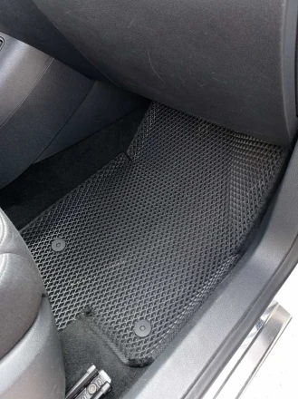 3D EVA коврики на Volkswagen Tiguan I (Вольксваген Тигуан 1) с бортами до 5 см черные