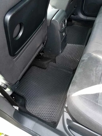 3D EVA коврики на Volkswagen Tiguan I (Вольксваген Тигуан 1) с бортами до 5 см черные