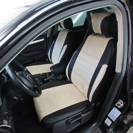 Чехлы на Audi A4 B6 (Ауді А4 Б6) из экокожи и антары ELA2020P