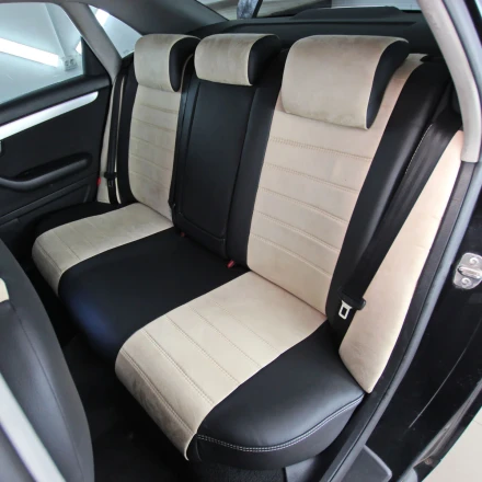 Чехлы на Audi A4 B6 (Ауді А4 Б6) из экокожи и антары ELA2020P