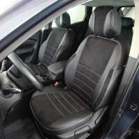 Чехлы на Renault Kadjar из экокожи и антары ELA2020P