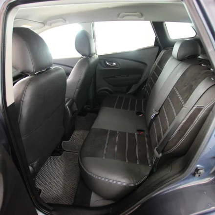 Чехлы на Renault Kadjar из экокожи и антары ELA2020P