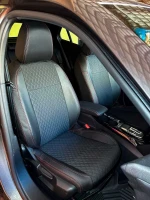 Чехлы на Peugeot 2008 II (Пежо 2008 2 пок) из экокожи и ткани Sport 3