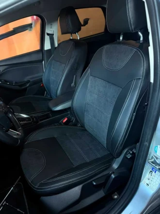 Чехлы на Ford Focus III (Форд Фокус 3) из экокожи и антары Comfort 1