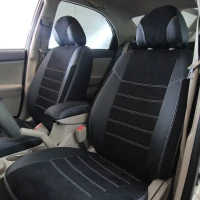 Чехлы на KIA Cerato I (КИА Церато 1) из экокожи и антары ELA2020P