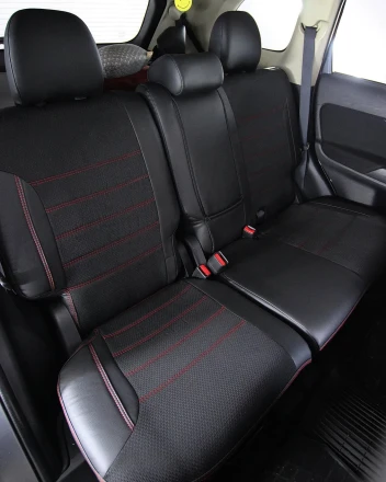 Чехлы на Mitsubishi Outlander III (Мицубиси Аутлендер 3) из экокожи и ткани Eco Classic 2020