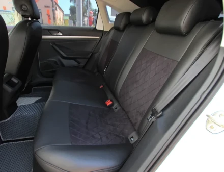 Чехлы на Subaru Impreza из экокожи и антары Eco Prestige+Antara