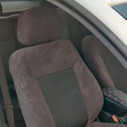 Чехлы на Opel Astra H (Опель Астра H) из велюра и ткани с тиснением