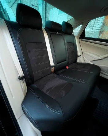 Чехлы на Volkswagen Passat B8 (NMS) из экокожи и польской алькантары Comfort 1