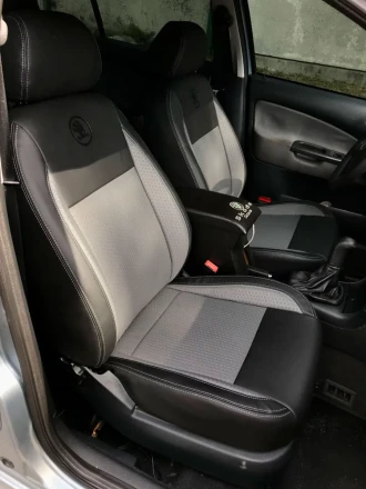 Чехлы на Skoda Octavia Tour из экокожи и ткани Comfort 3