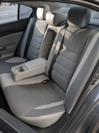 Чехлы на Honda Civic IX (Хонда Цивик 9) из экокожи и ткани Sport 3