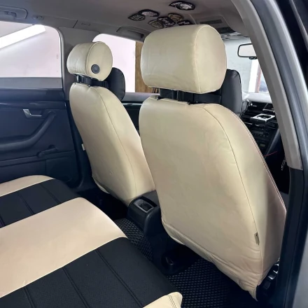 Чехлы на Audi A4 B6 (Ауди А4 Б6) из экокожи и ткани ECl