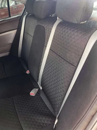 Чехлы на Honda Civic 8 из ткани с тиснением