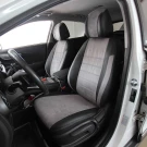 Чехлы на Hyundai Kona I EV из экокожи и польской алькантары ELA2020P чорно-серые