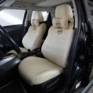 Чехлы на Nissan Juke I (Ниссан Жук 1) из бежевой экокожи EP