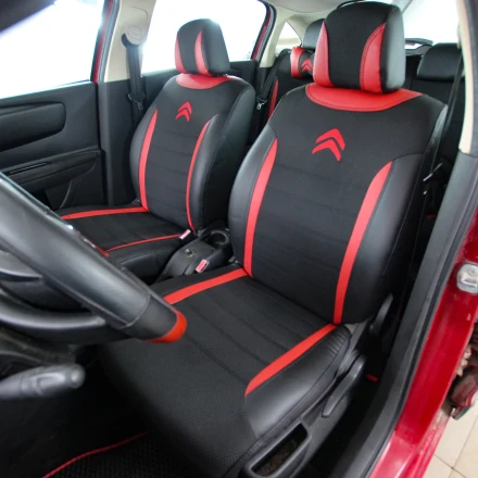 Чехлы на Citroen C4 I (B5) из экокожи и ткани Eco Classic 2020